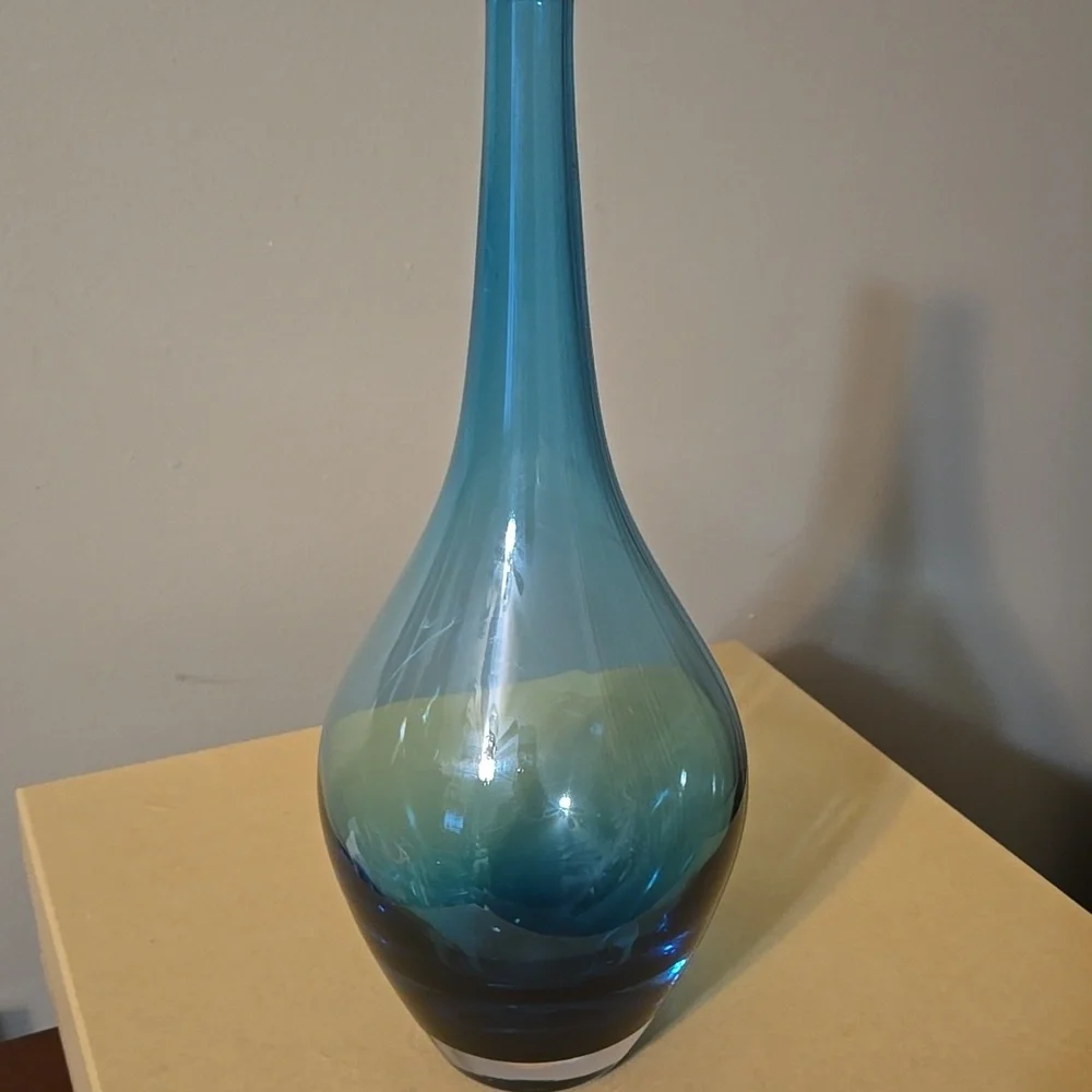 IKEA Blue Glass Vase